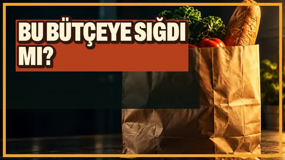 The cover for “Marketten 500 TL'ye ne aldım? Haftalık alışveriş”, with the words “BU BÜTÇEYE SIĞDI MI?”