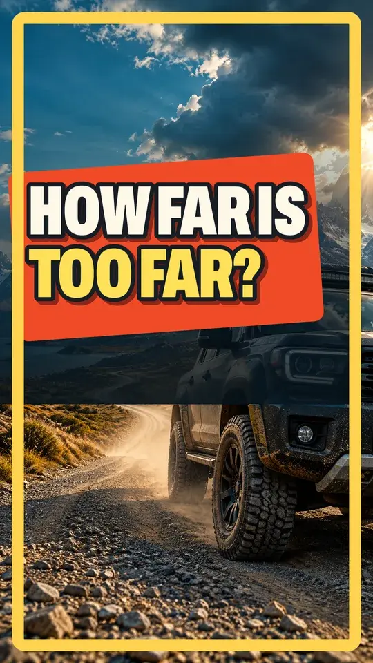 The cover for “We Drove 2,000 Miles Across Patagonia”, with the words “HOW FAR IS TOO FAR?”